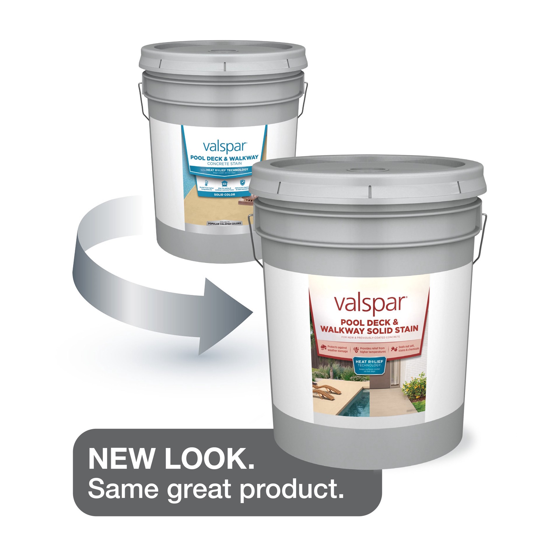 slide 2 of 6, Valspar Heat Relief Base 4 Acrylic Flat Concrete stain ( 5-gallon ), 1 ct