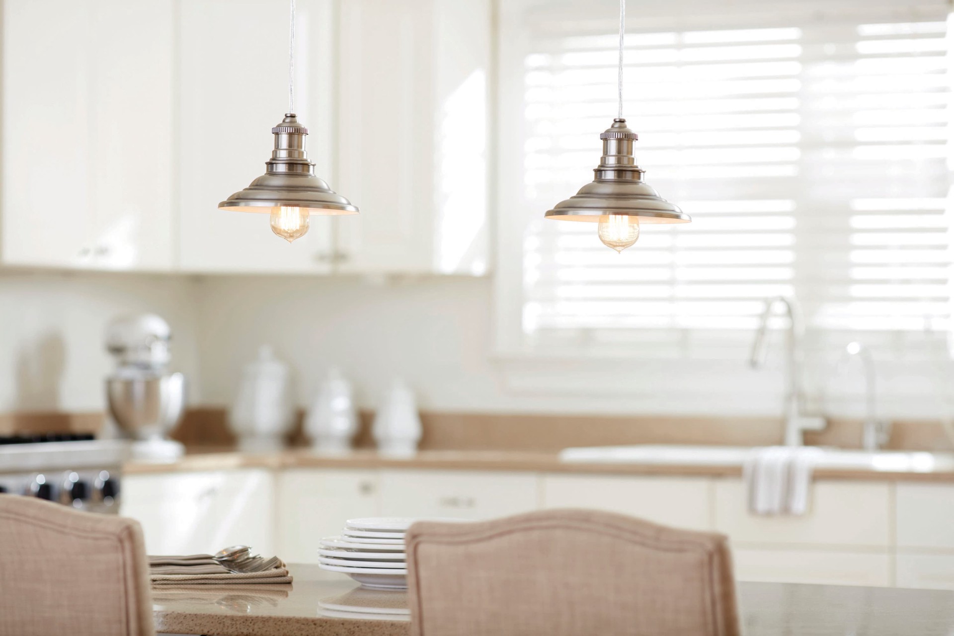 slide 4 of 6, allen + roth Hainsbrook 1 -Light Antique pewter Rustic Cone Mini Hanging Pendant light, 1 ct