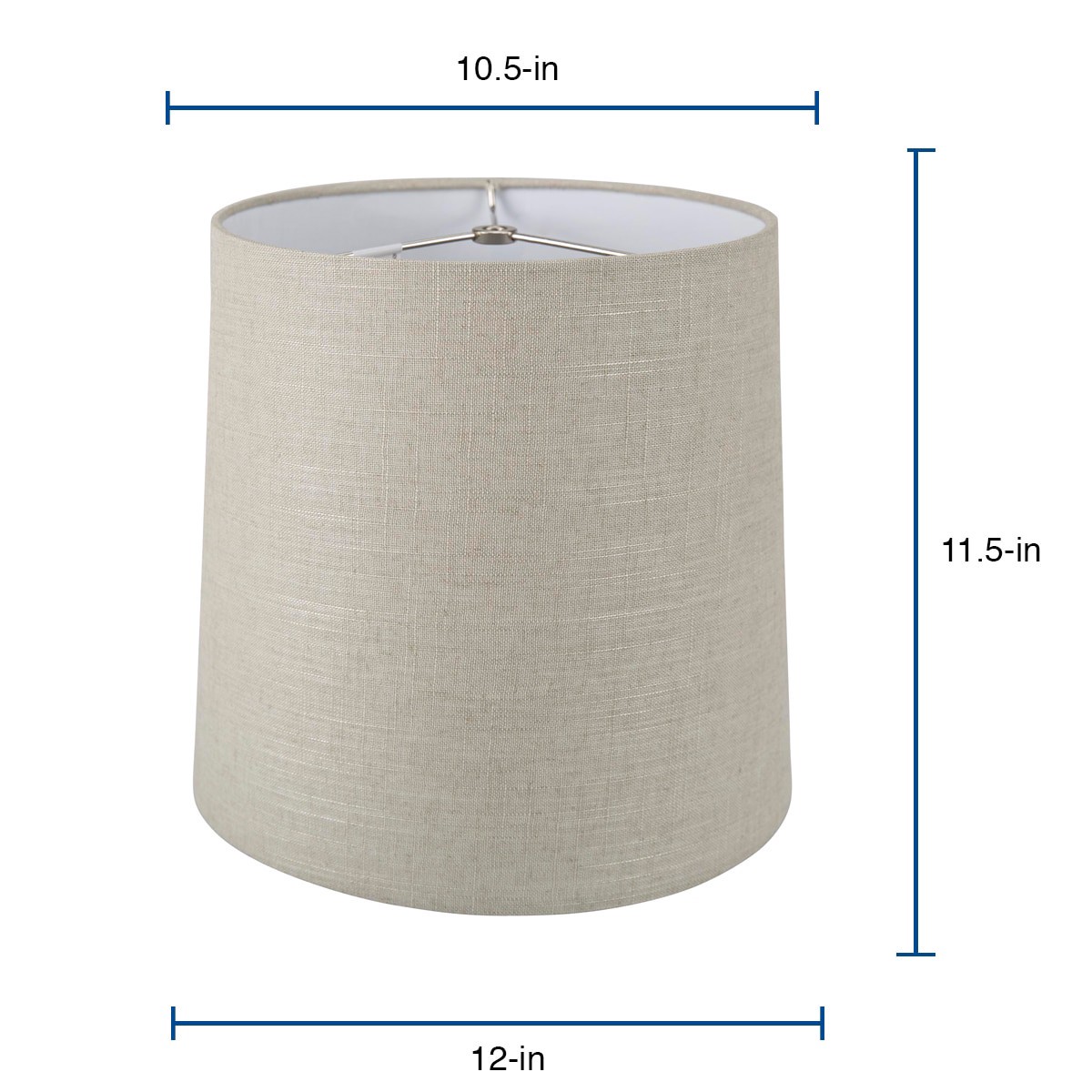 slide 5 of 6, allen + roth 11.5-in x 12-in Tan Fabric Drum Lamp Shade, 1 ct
