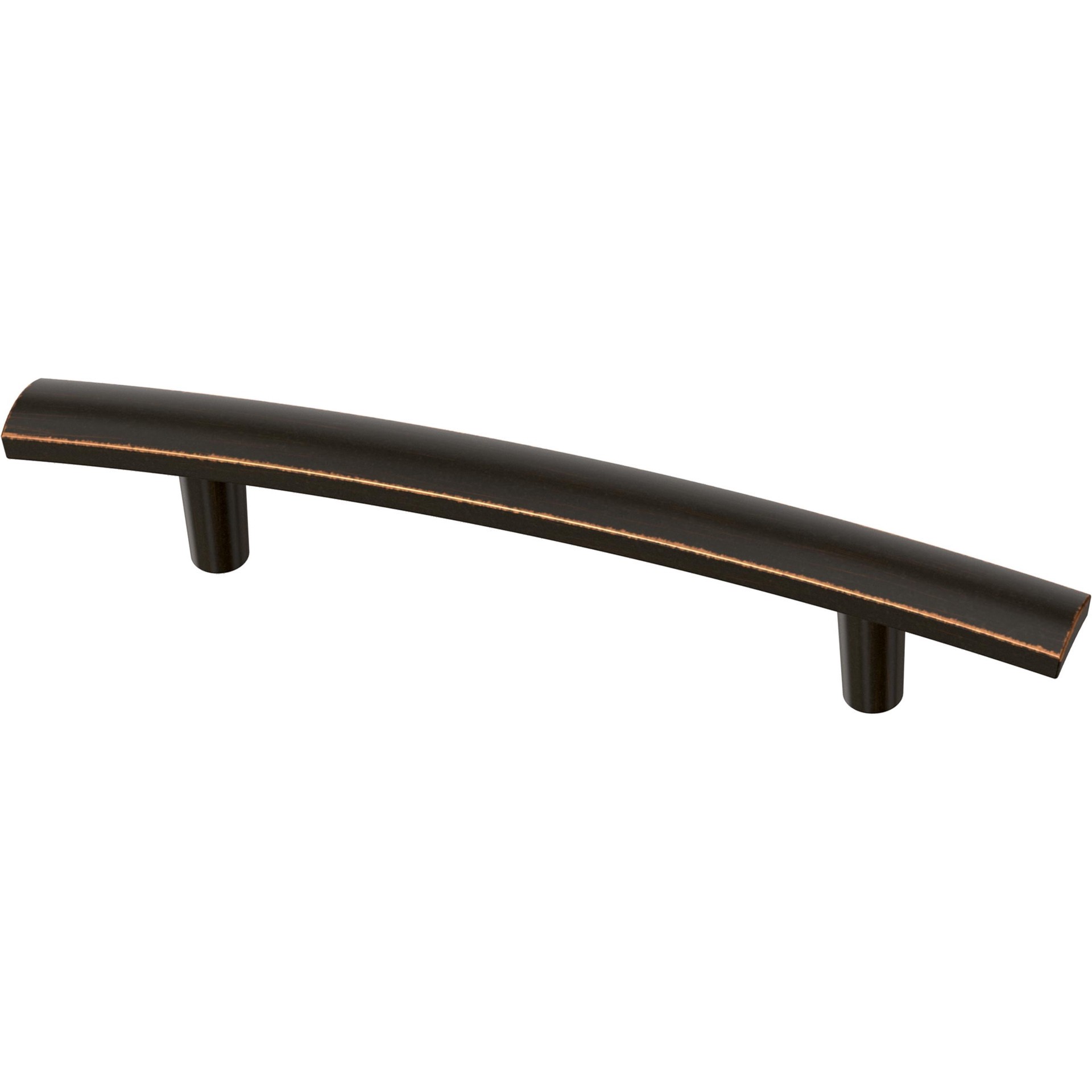 slide 1 of 6, allen + roth Amelia 3-3/4-in , 96mm Center to Center Bronze with Copper Highlights Arch Bar Drawer Pull, 1 ct