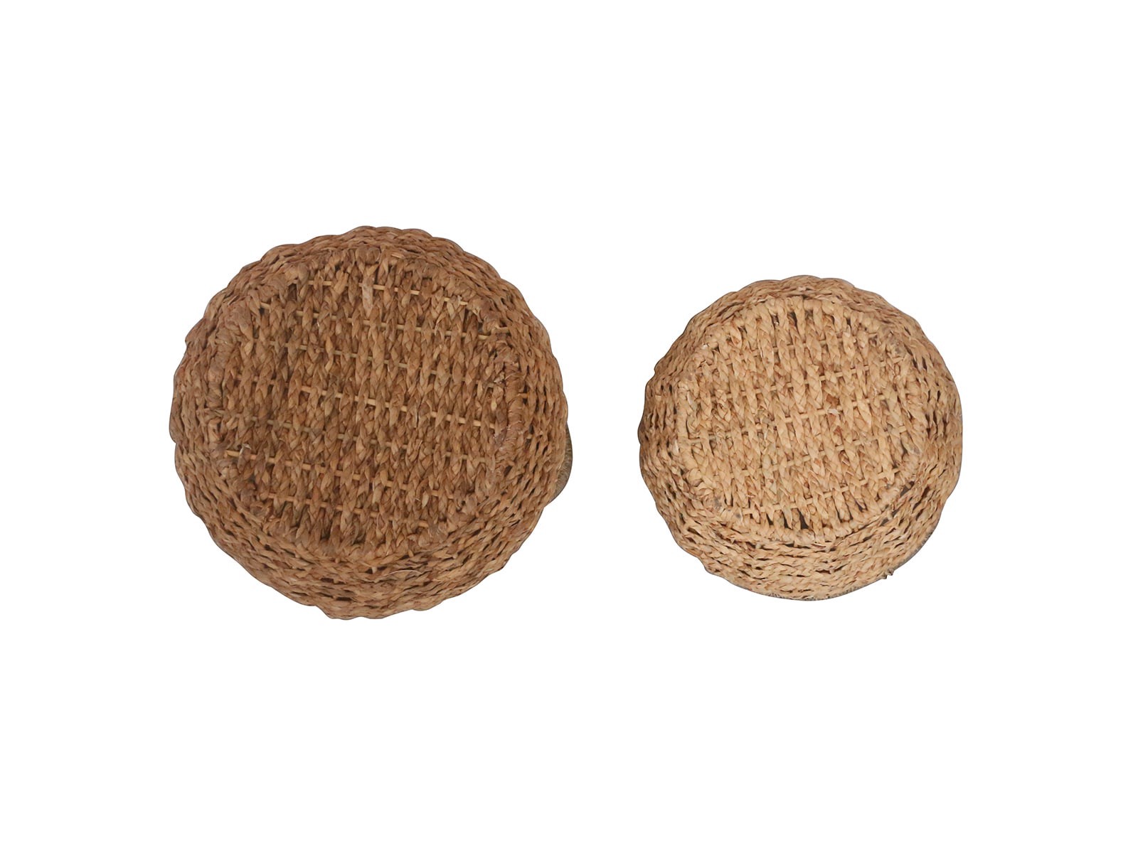 slide 5 of 6, allen + roth 2 -Pack Round 15.75-in W x 15.75-in L Brown Wicker Indoor Planter, 1 ct