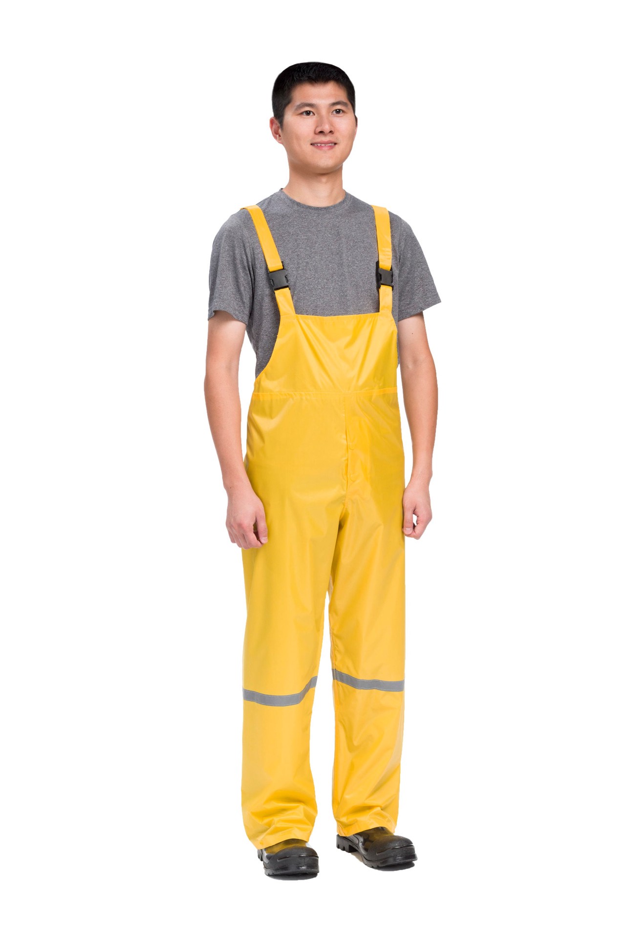 slide 5 of 5, Safety Works 3-Piece Men's Large Yellow Rain Suit, 1 ct