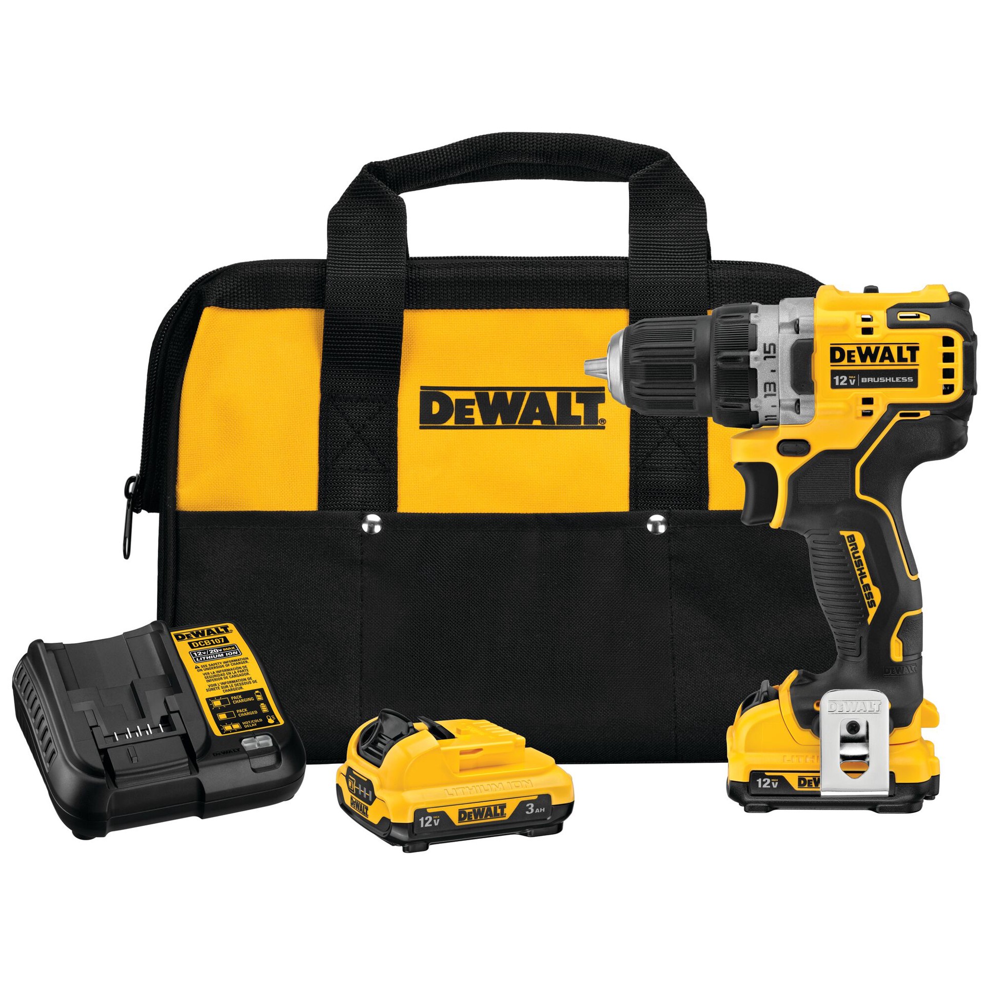 slide 1 of 6, DEWALT XTREME 12-volt Max 3/8-in Keyless Brushless Cordless Drill ( 2 -Batteries Included, and Charger Included ), 1 ct