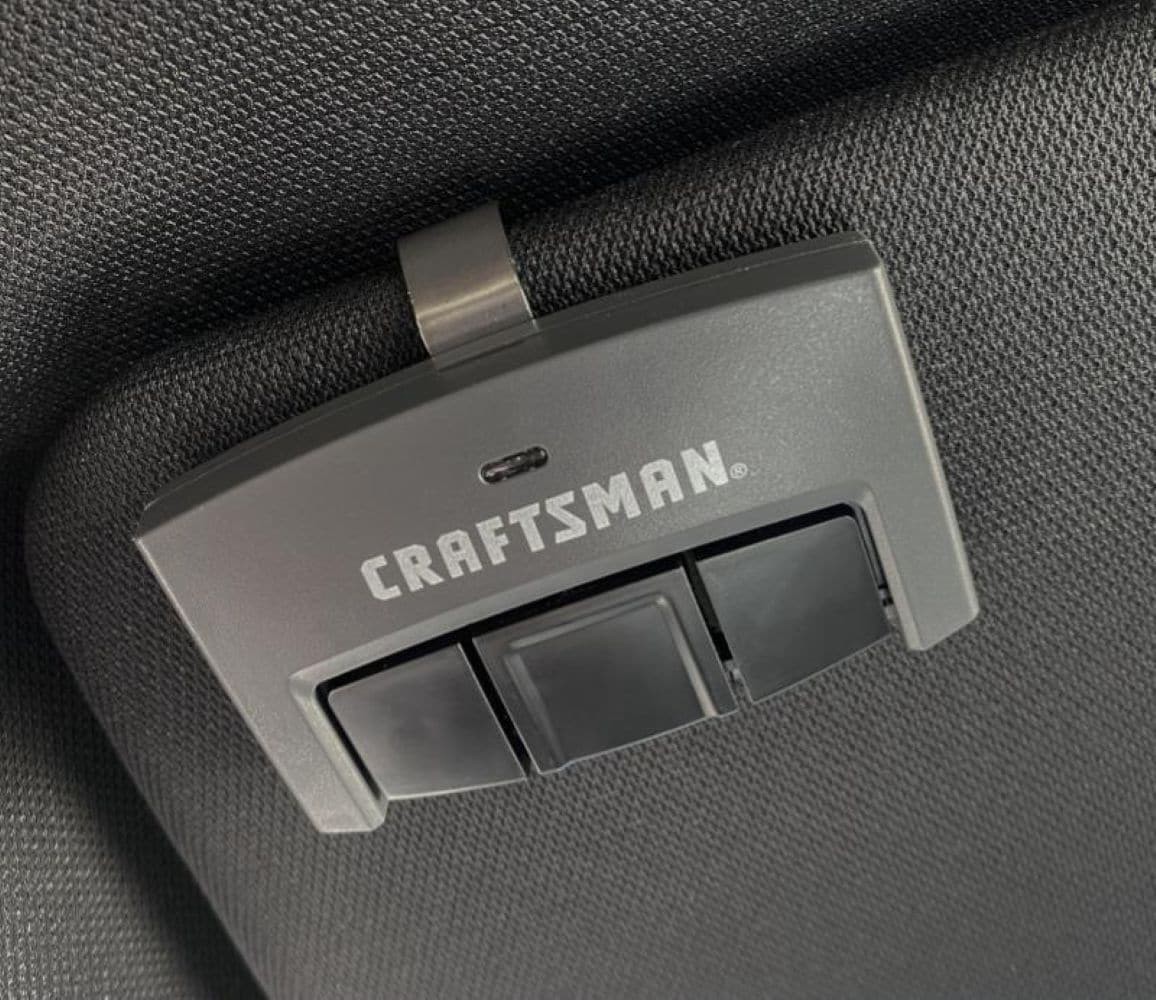 slide 4 of 5, CRAFTSMAN 3 -Button Visor Garage Door Opener Remote, 1 ct