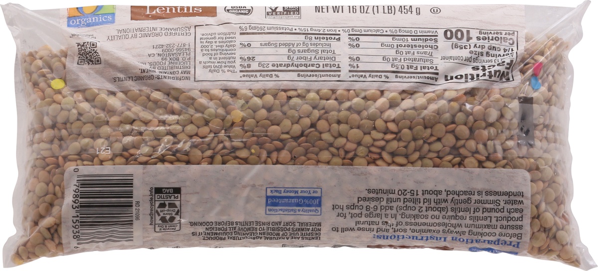 slide 6 of 9, O Organics O Orgnc Lentils, 16 oz