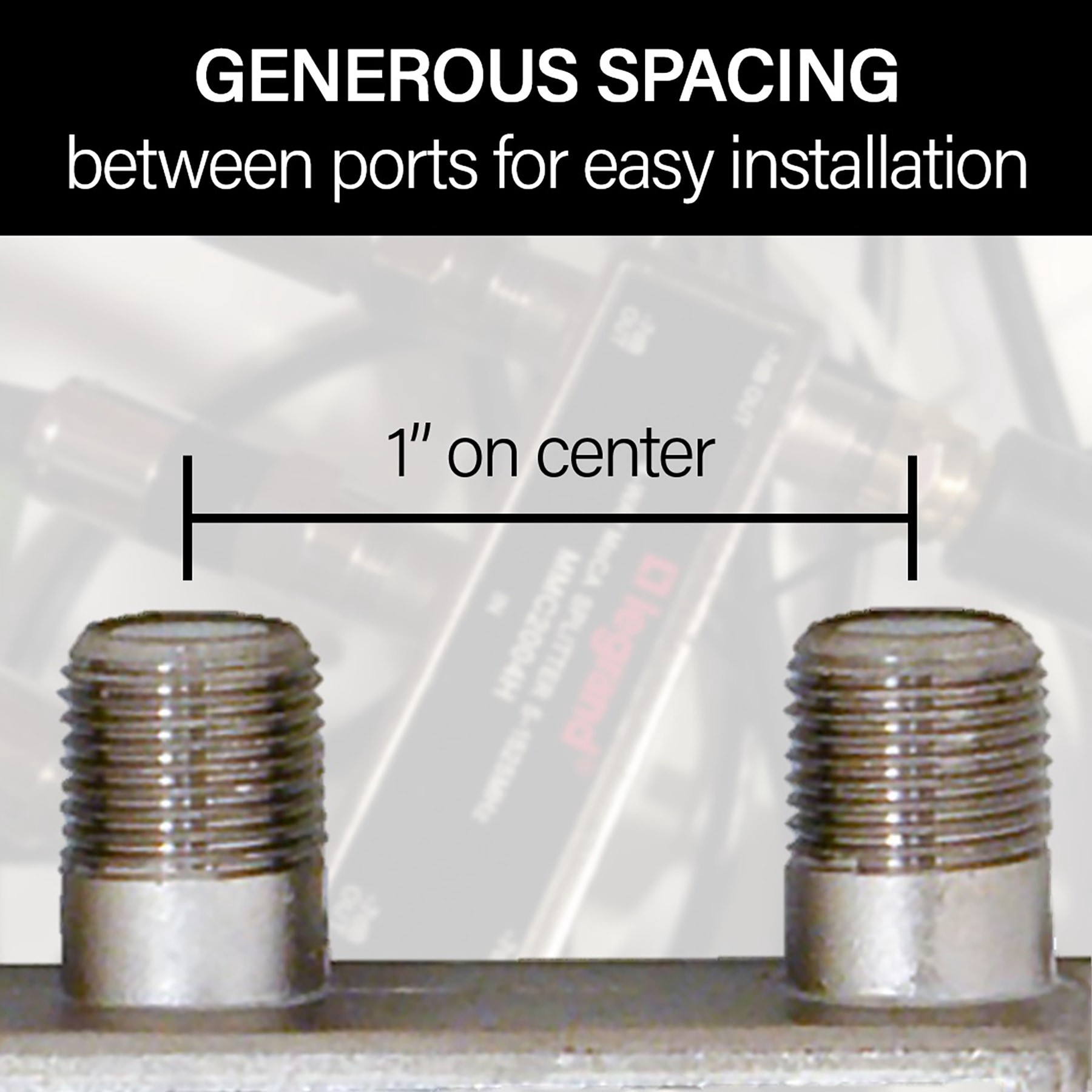 slide 2 of 6, Legrand Zinc 4-way coax Video Cable Splitter, 1 ct