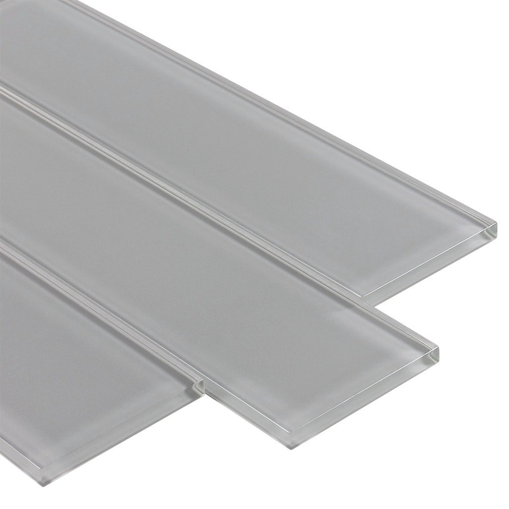 slide 4 of 6, Elida Ceramica Grey 3-in x 12-in Glossy Glass Subway Wall Tile ( 0.24-sq ft Piece ), 1 ct