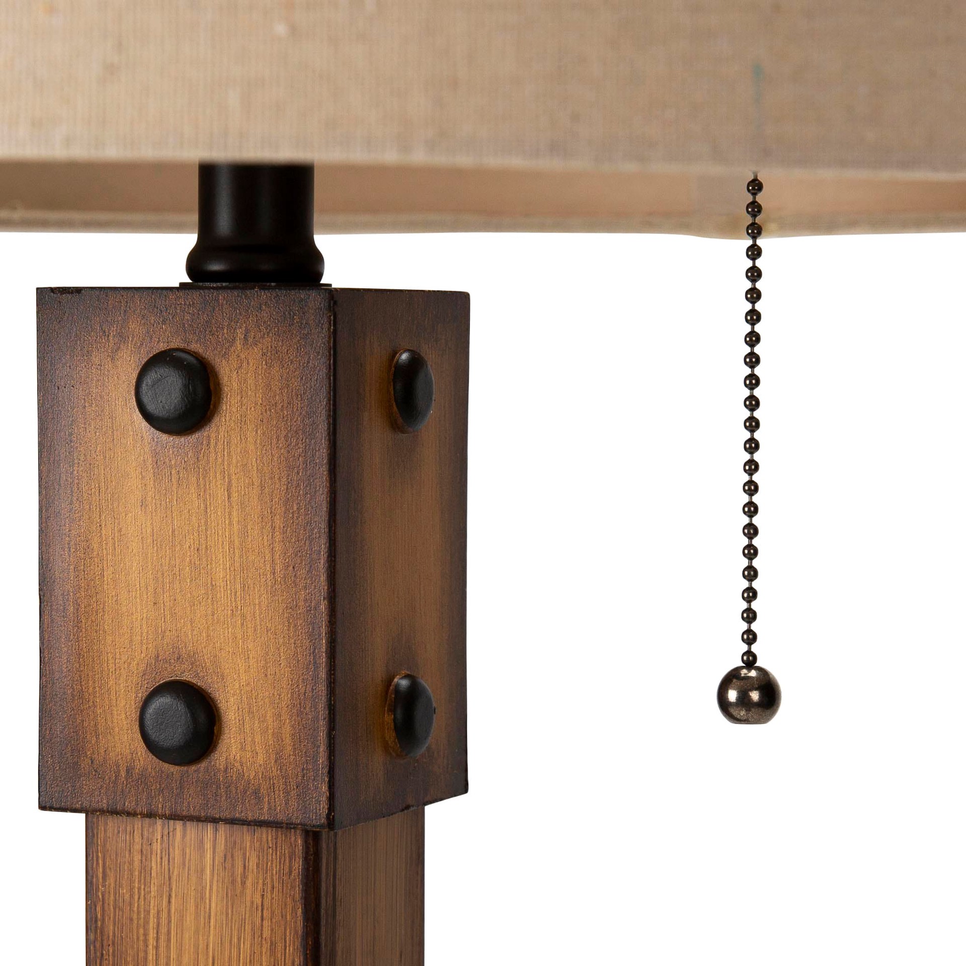 slide 5 of 6, allen + roth 61-in Faux Wood Shaded Floor Lamp, 1 ct