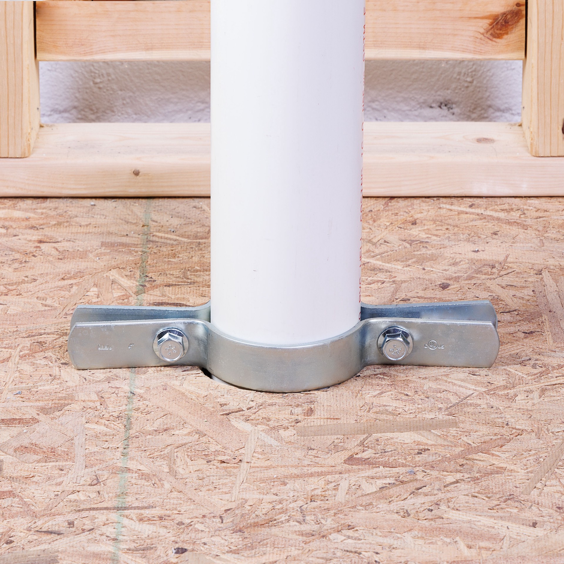 slide 5 of 5, Oatey 4-in to 4-in dia Steel Riser clamp, 1 ct