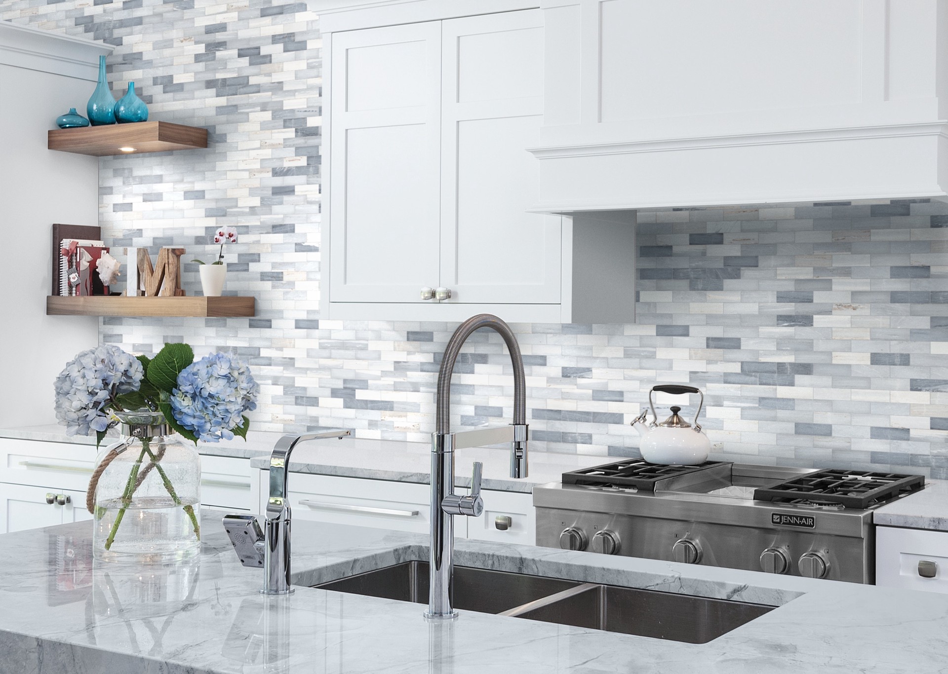 slide 2 of 6, Satori Palissandro 12-in x 12-in Polished Natural Marble Mosaic Floor and Wall Tile ( 0.97-sq ft Piece ), 1 ct