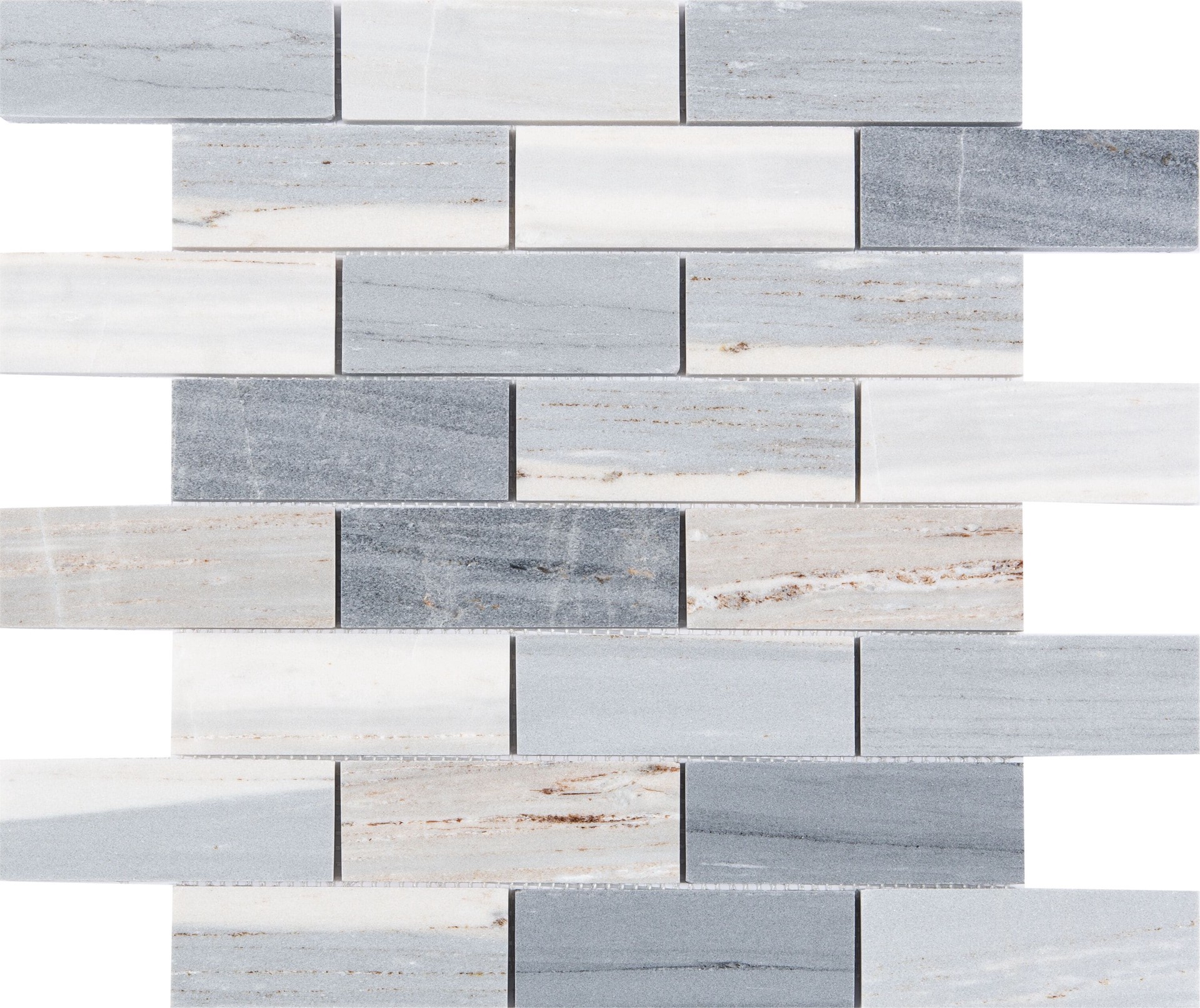 slide 5 of 6, Satori Palissandro 12-in x 12-in Polished Natural Marble Mosaic Floor and Wall Tile ( 0.97-sq ft Piece ), 1 ct