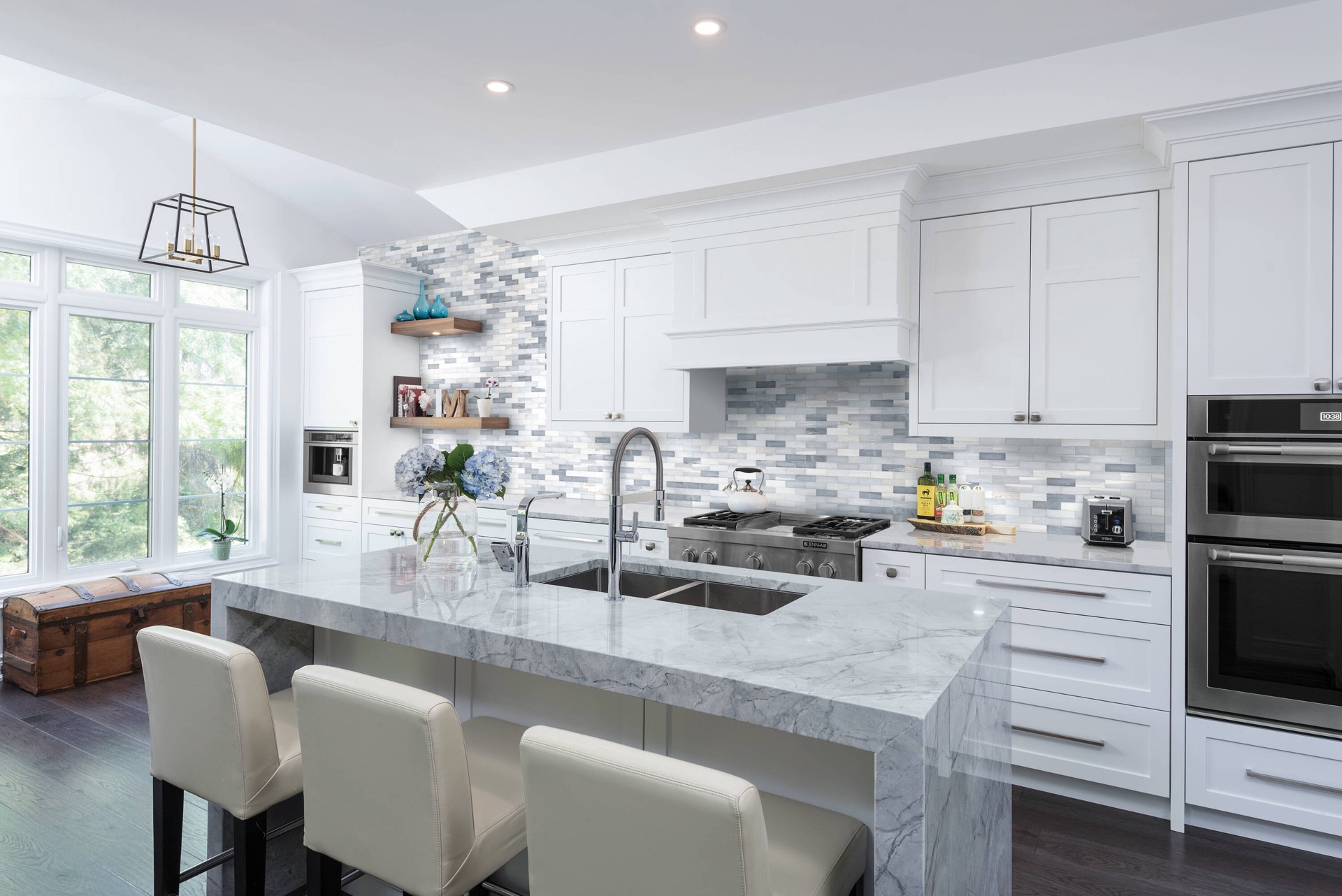 slide 6 of 6, Satori Palissandro 12-in x 12-in Polished Natural Marble Mosaic Floor and Wall Tile ( 0.97-sq ft Piece ), 1 ct