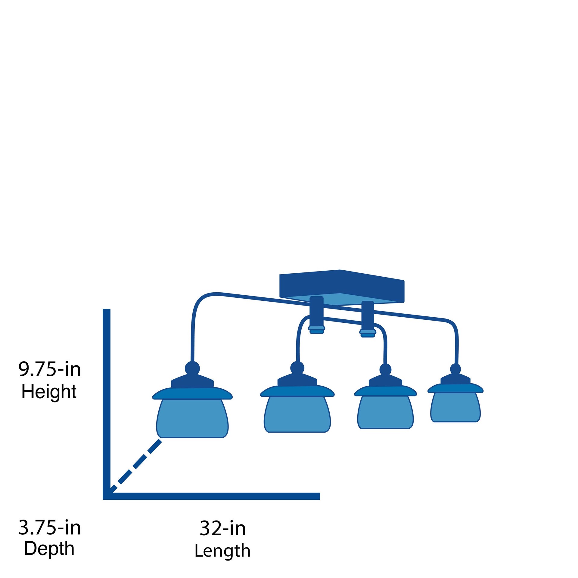 slide 2 of 6, allen + roth Bristow 32.12-in 4 -Light Specialty bronze dimmable Integrated Traditional Track Bar, 1 ct
