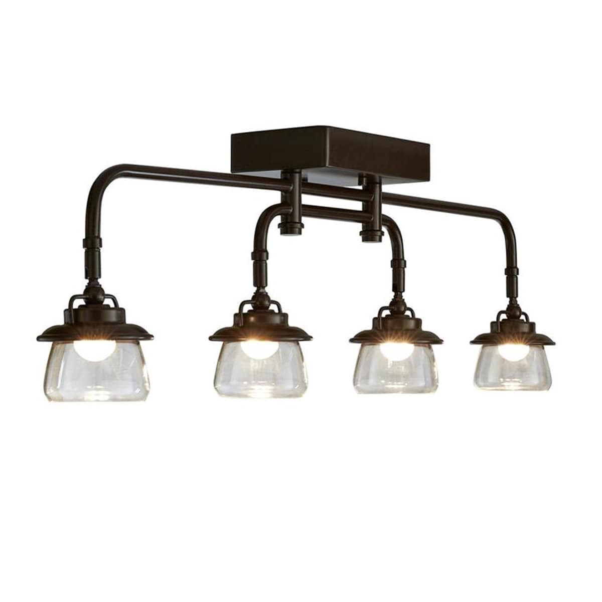 slide 1 of 6, allen + roth Bristow 32.12-in 4 -Light Specialty bronze dimmable Integrated Traditional Track Bar, 1 ct