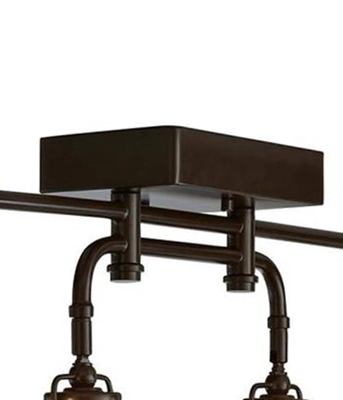 slide 5 of 6, allen + roth Bristow 32.12-in 4 -Light Specialty bronze dimmable Integrated Traditional Track Bar, 1 ct