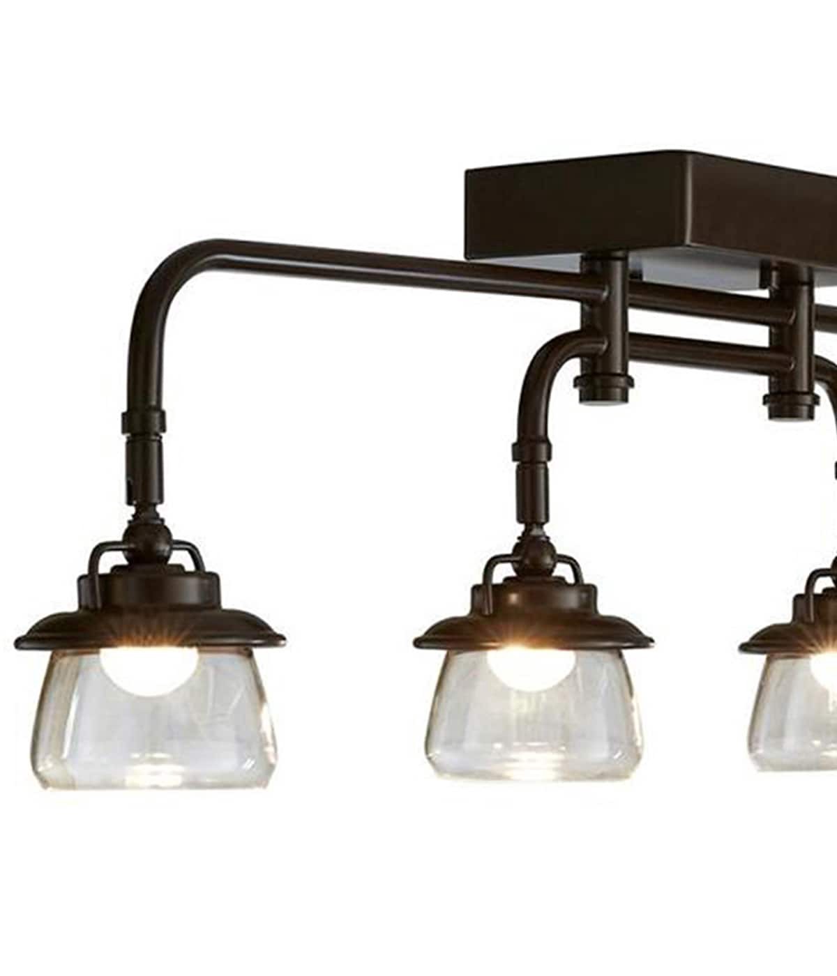 slide 6 of 6, allen + roth Bristow 32.12-in 4 -Light Specialty bronze dimmable Integrated Traditional Track Bar, 1 ct