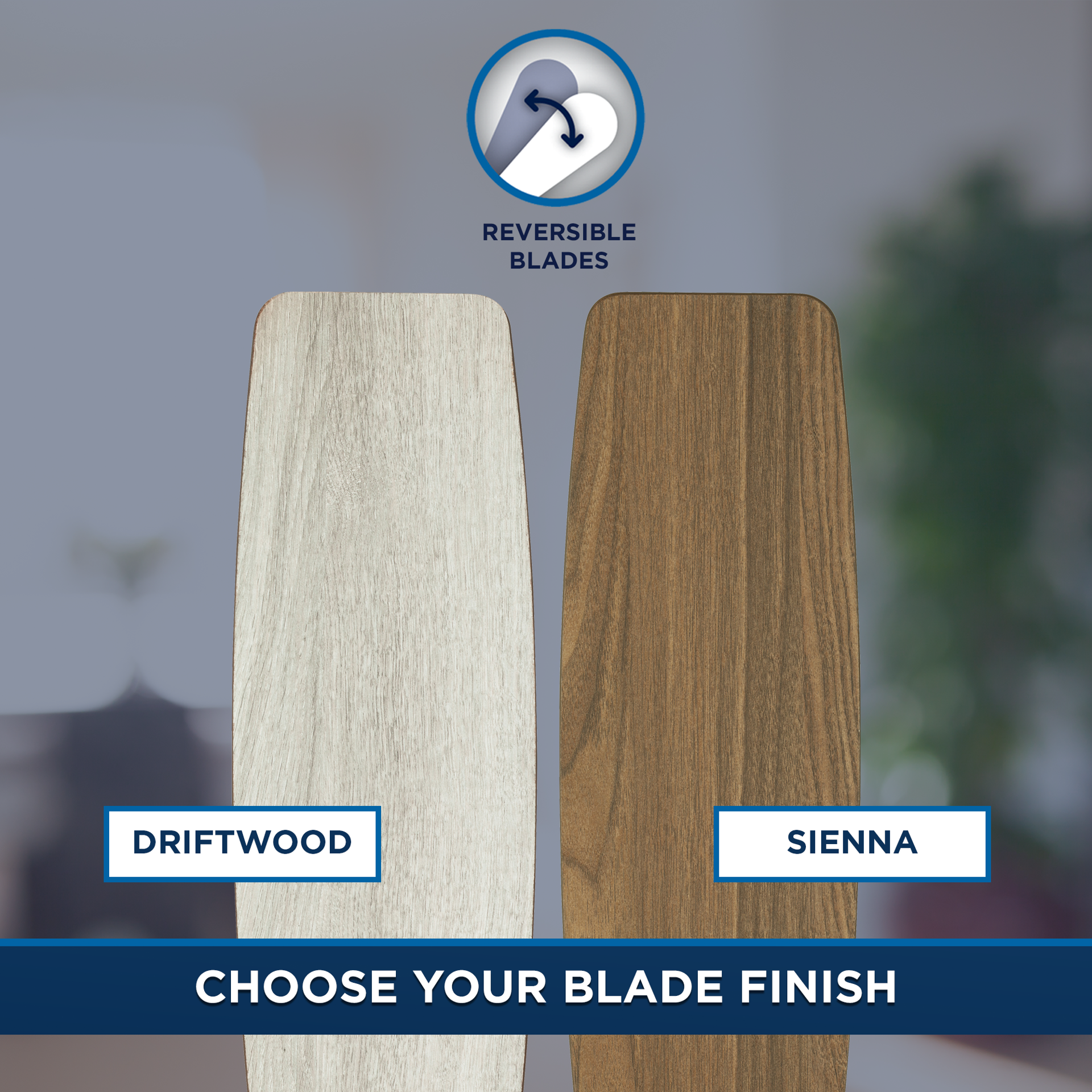 slide 6 of 6, Harbor Breeze Notus 52-in Brushed Nickel with Driftwood/Sienna Blades Ceiling Fan With Light 5 -Blade, 1 ct