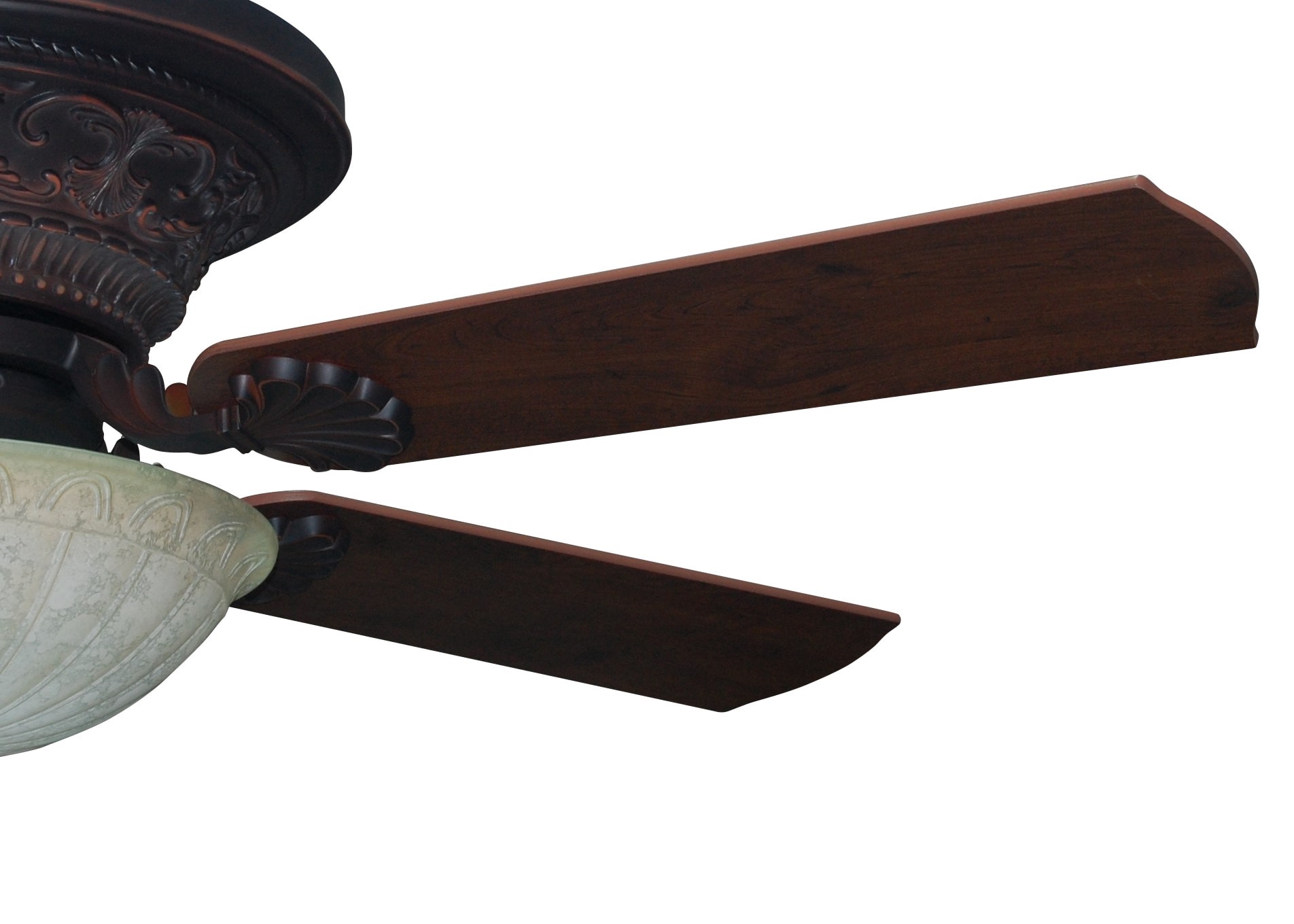 slide 5 of 6, Harbor Breeze Lynstead 52-in Specialty Bronze with Mink/Cinnamon Blades Flush Mount Ceiling Fan With Light 5 -Blade, 1 ct
