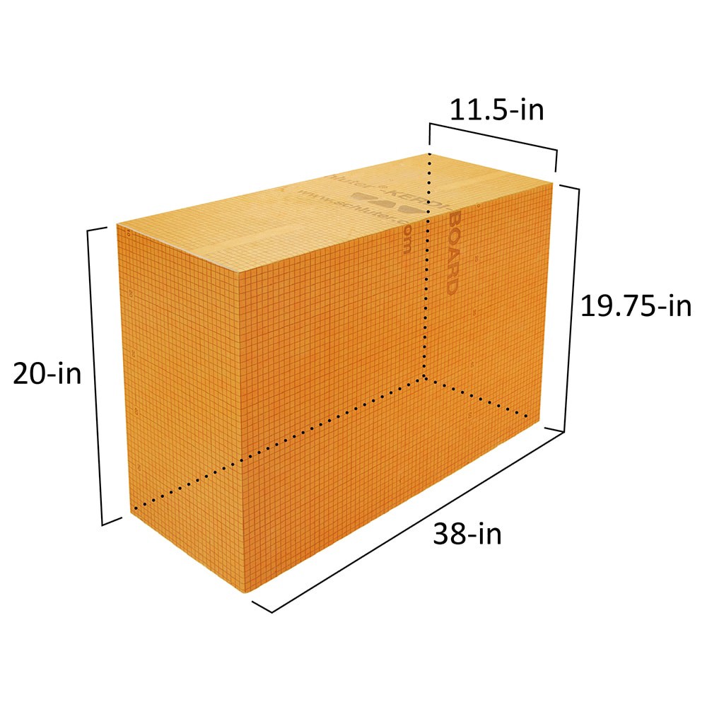 slide 4 of 5, Schluter Systems Kerdi-Board Rectangular Bench 38-in x 11-1/2-in, 1 ct