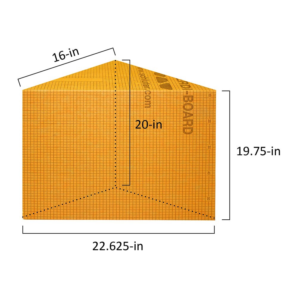 slide 4 of 4, Schluter Systems Kerdi-Board Triangular Bench 16-in x 16-in, 1 ct