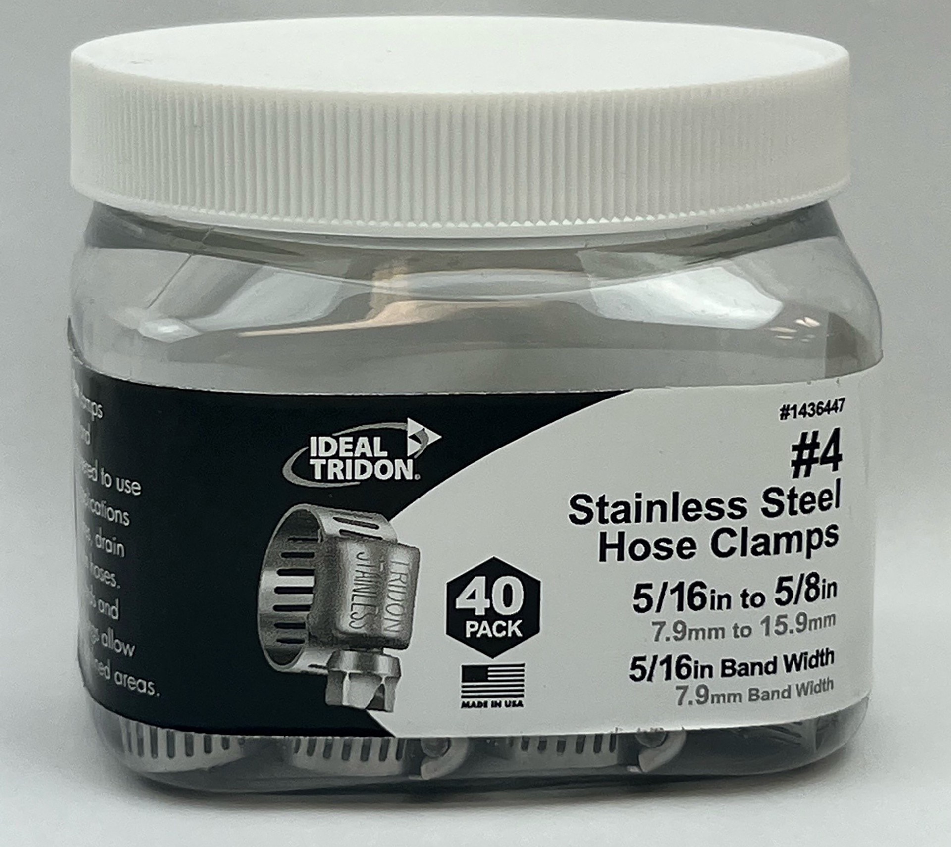 slide 2 of 4, IDEAL-TRIDON 40 -Pack 3/8-in to 5/8-in dia Stainless steel Adjustable clamp, 1 ct