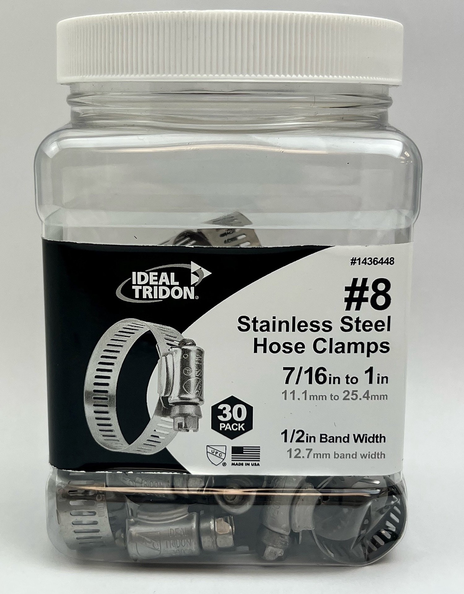 slide 2 of 4, IDEAL-TRIDON 30 -Pack 3/8-in to 1-in dia Stainless steel Adjustable clamp, 1 ct