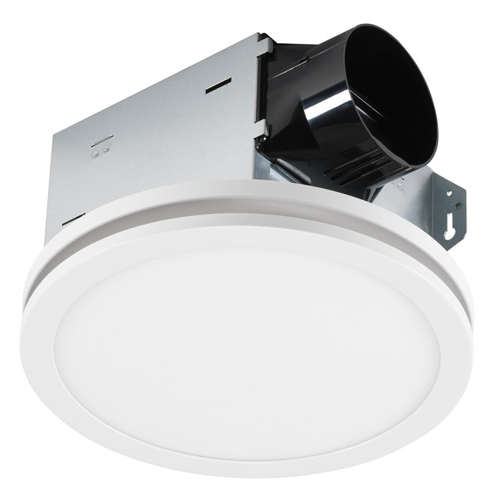 slide 1 of 6, Utilitech Ventilation fan 1.5-Sone 100-CFM White Decorative Lighted Bathroom Fan (ENERGY STAR Certified), 1 ct