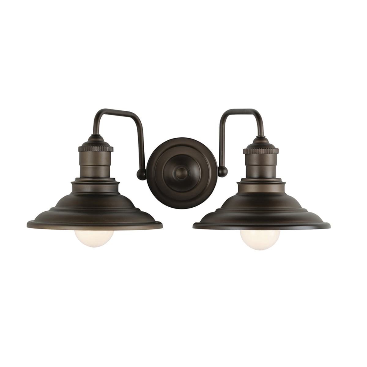slide 5 of 6, allen + roth Hainsbrook 18.25-in 2 -Light Antique Bronze Coastal Vanity light, 1 ct