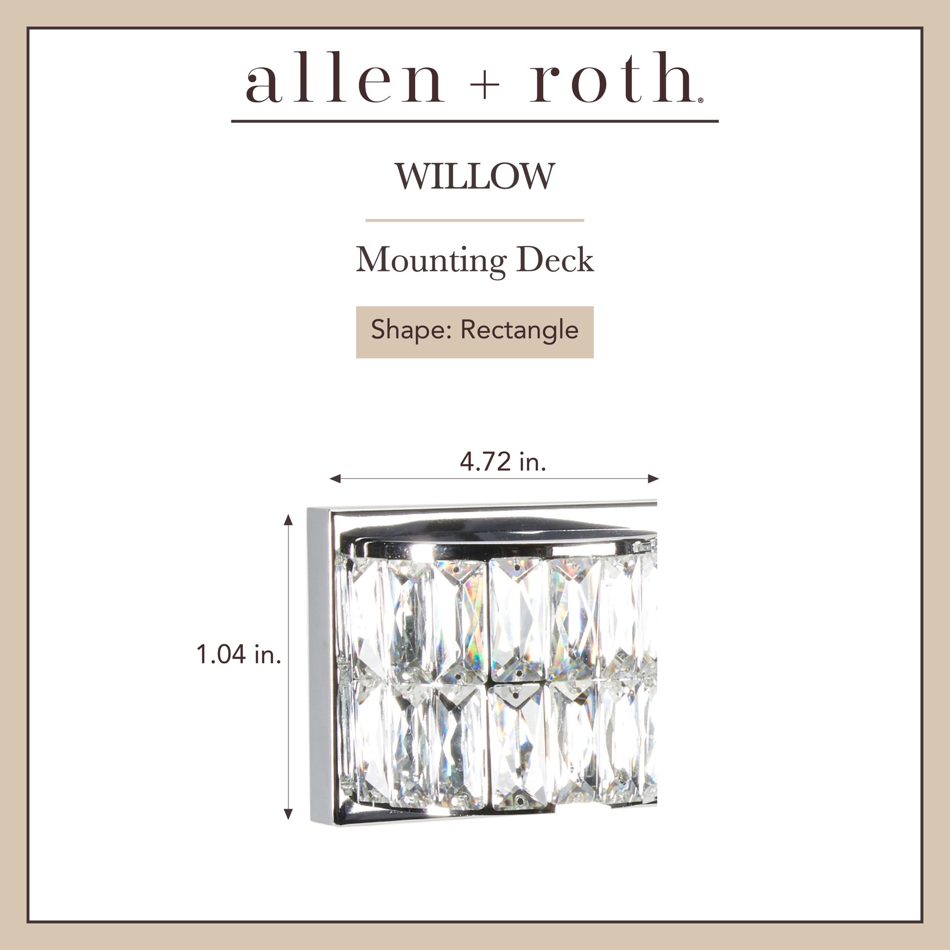 slide 3 of 6, allen + roth Willow 27.17-in 4 -Light Polished Chrome Integrated LED Modern/contemporary Vanity light bar, 1 ct