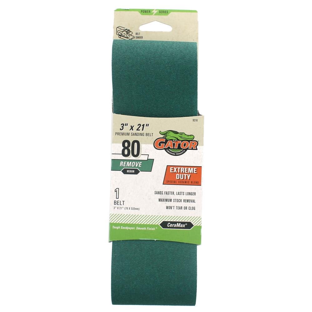 slide 1 of 6, Gator 3 x 21 Prem Cer Belt 80 Gt 1pk Ceramic alumina 80 -Grit Belt Sandpaper, 1 ct