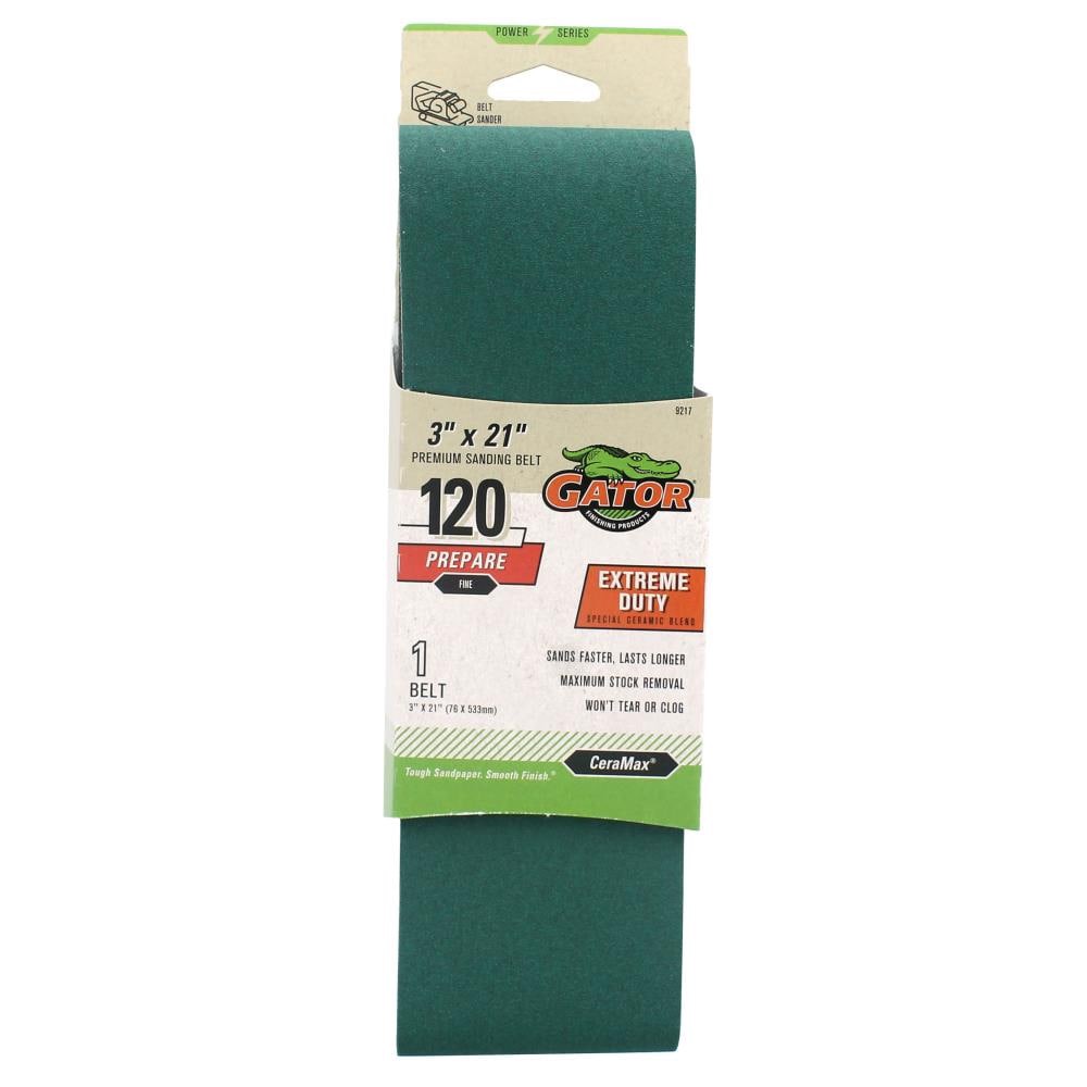 slide 1 of 6, Gator 3 x 21 Prem Cer Belt 120 Gt 1pk Ceramic alumina 120 -Grit Belt Sandpaper, 1 ct