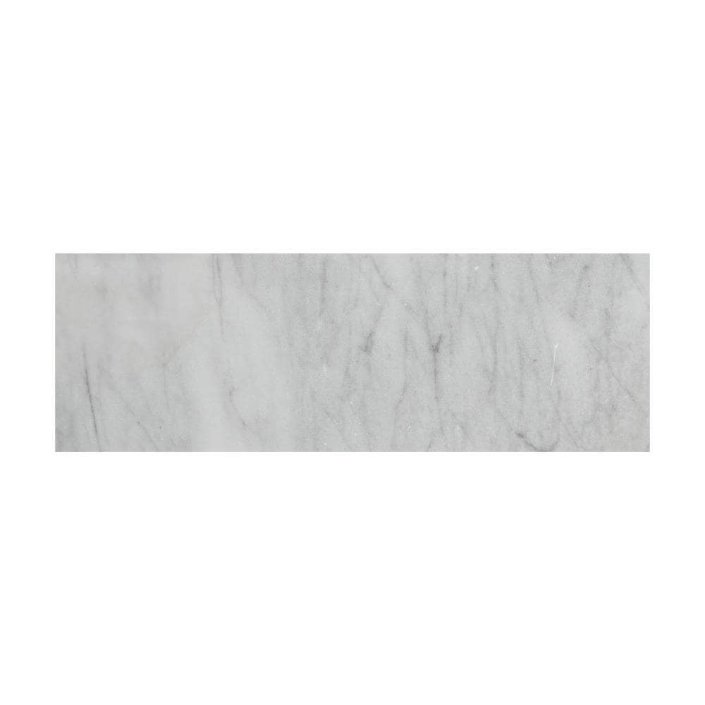 slide 3 of 6, American Olean Genuine Stone Refined White 4-in x 12-in Honed Natural Marble Floor and Wall Tile ( 0.33-sq ft Piece ), 1 ct