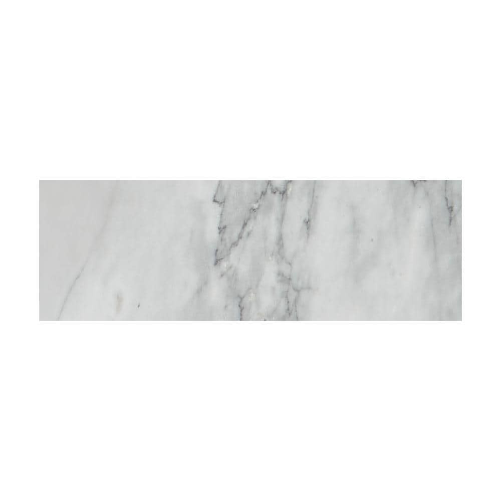 slide 5 of 6, American Olean Genuine Stone Refined White 4-in x 12-in Honed Natural Marble Floor and Wall Tile ( 0.33-sq ft Piece ), 1 ct