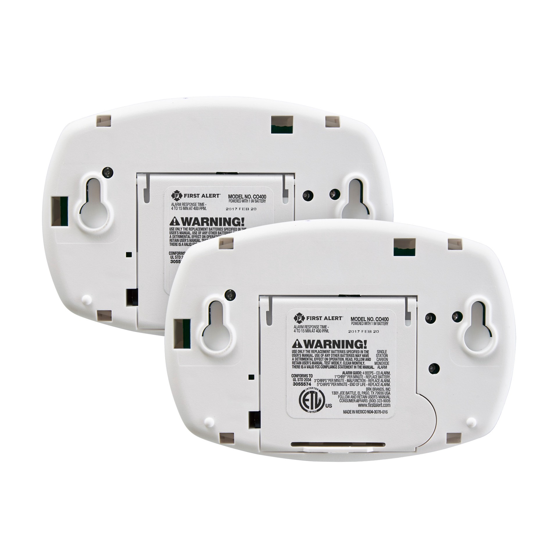 slide 4 of 6, First Alert Battery-operated Carbon Monoxide Detector (2-Pack), 1 ct