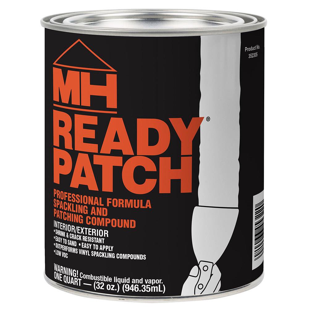 slide 1 of 6, Zinsser Ready Patch Low VOC White Interior/Exterior Waterproof , Spackling 32 Ounce(s), 1 ct