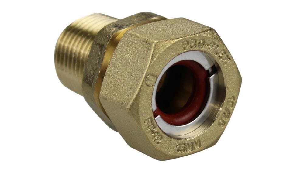 slide 1 of 3, PRO-FLEX 1/2-in CSST Brass Gas Flare Male Adapter, 1 ct