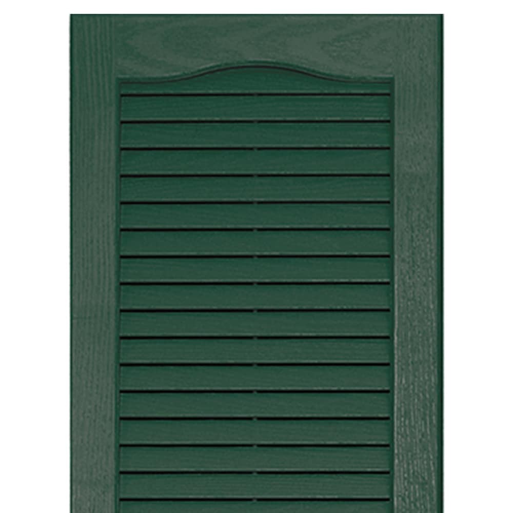 slide 3 of 6, Vantage 14.563-in W x 47.781-in H Forest Green Louvered Exterior Shutters ( 2 -Pack ), 1 ct