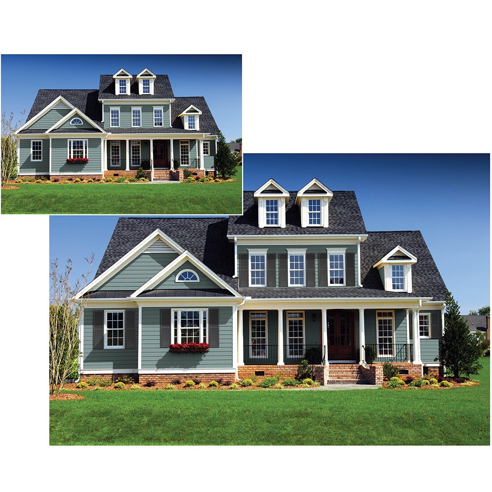 slide 5 of 6, Vantage 14.563-in W x 47.781-in H Forest Green Louvered Exterior Shutters ( 2 -Pack ), 1 ct