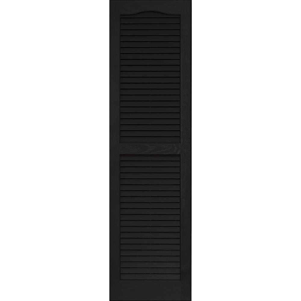 slide 2 of 6, Vantage 14.594-in W x 51.813-in H Black Exterior Shutters (2-Pack), 1 ct