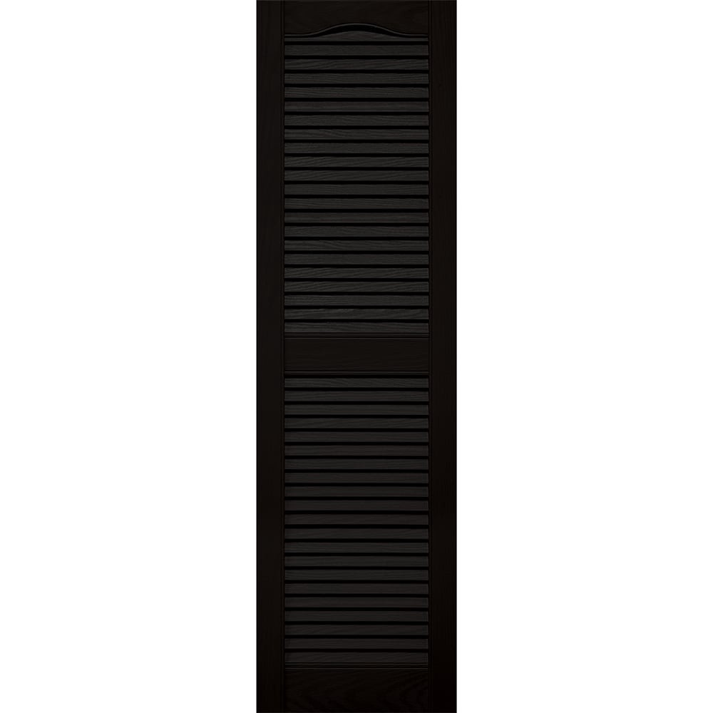 slide 1 of 6, Vantage 14.594-in W x 51.813-in H Black Exterior Shutters (2-Pack), 1 ct