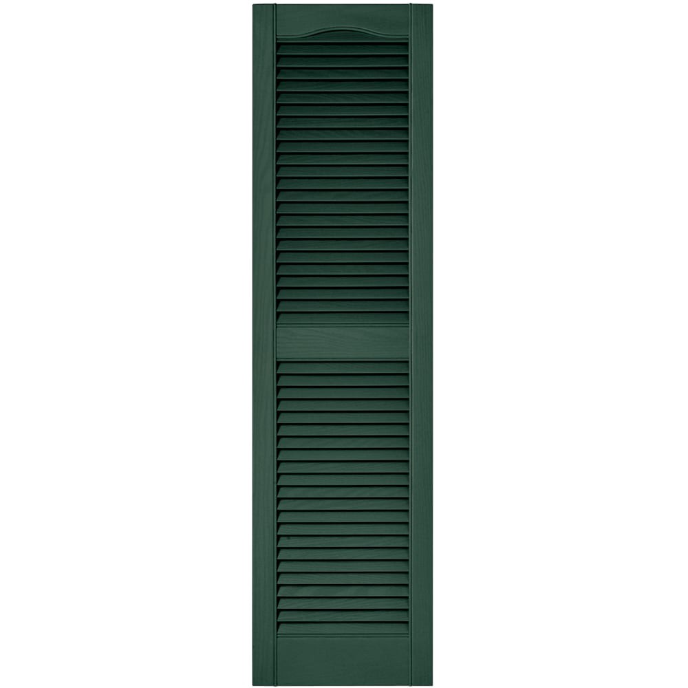 slide 1 of 6, Vantage 14.625-in W x 54.8125-in H Forest Green Louvered Exterior Shutters ( 2 -Pack ), 1 ct