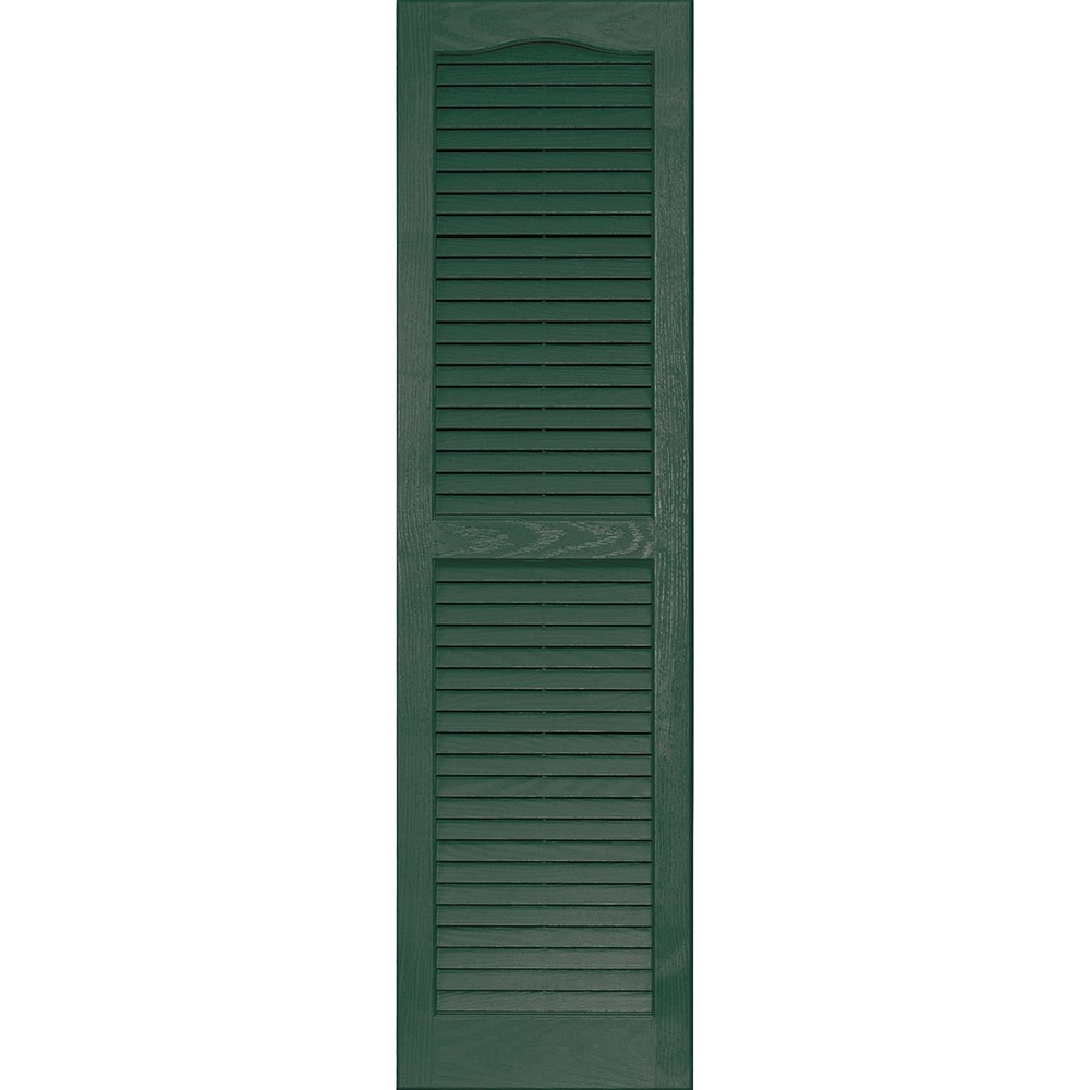 slide 2 of 6, Vantage 14.594-in W x 59.688-in H Forest Green Louvered Exterior Shutters ( 2 -Pack ), 1 ct