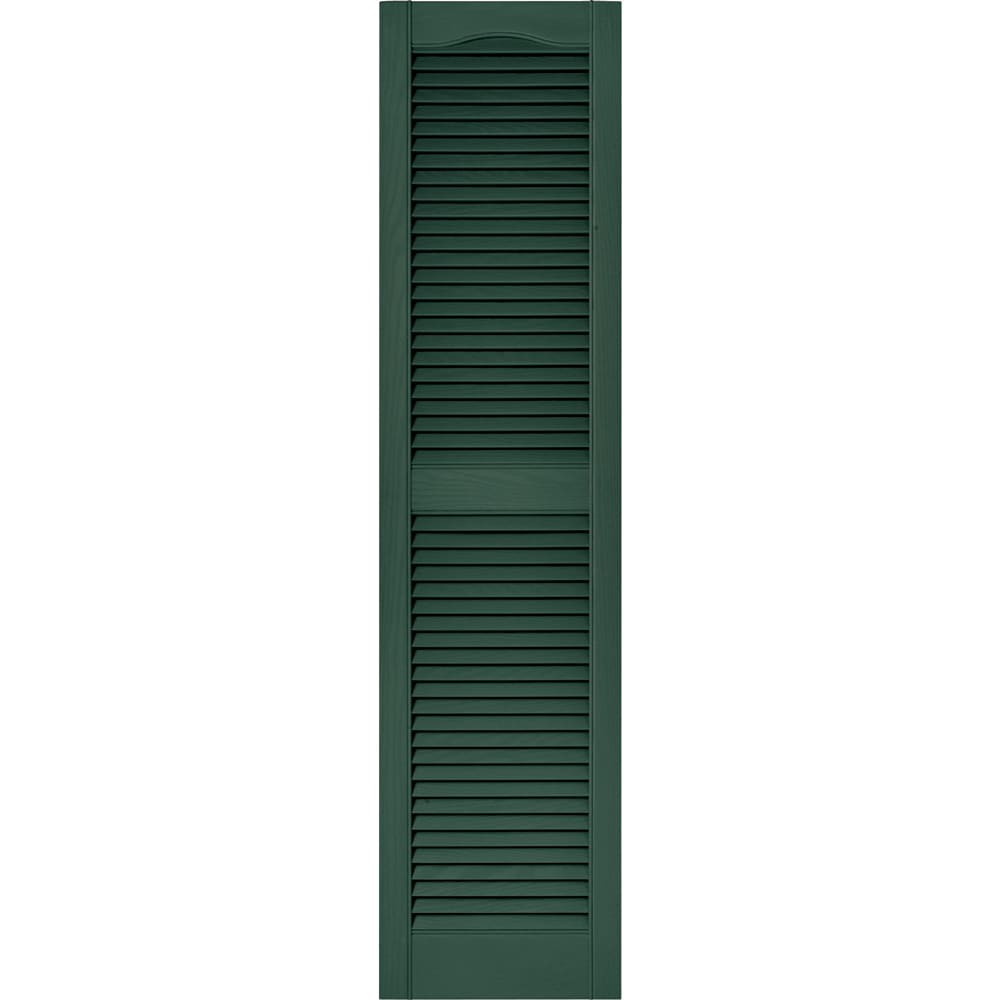 slide 1 of 6, Vantage 14.594-in W x 59.688-in H Forest Green Louvered Exterior Shutters ( 2 -Pack ), 1 ct