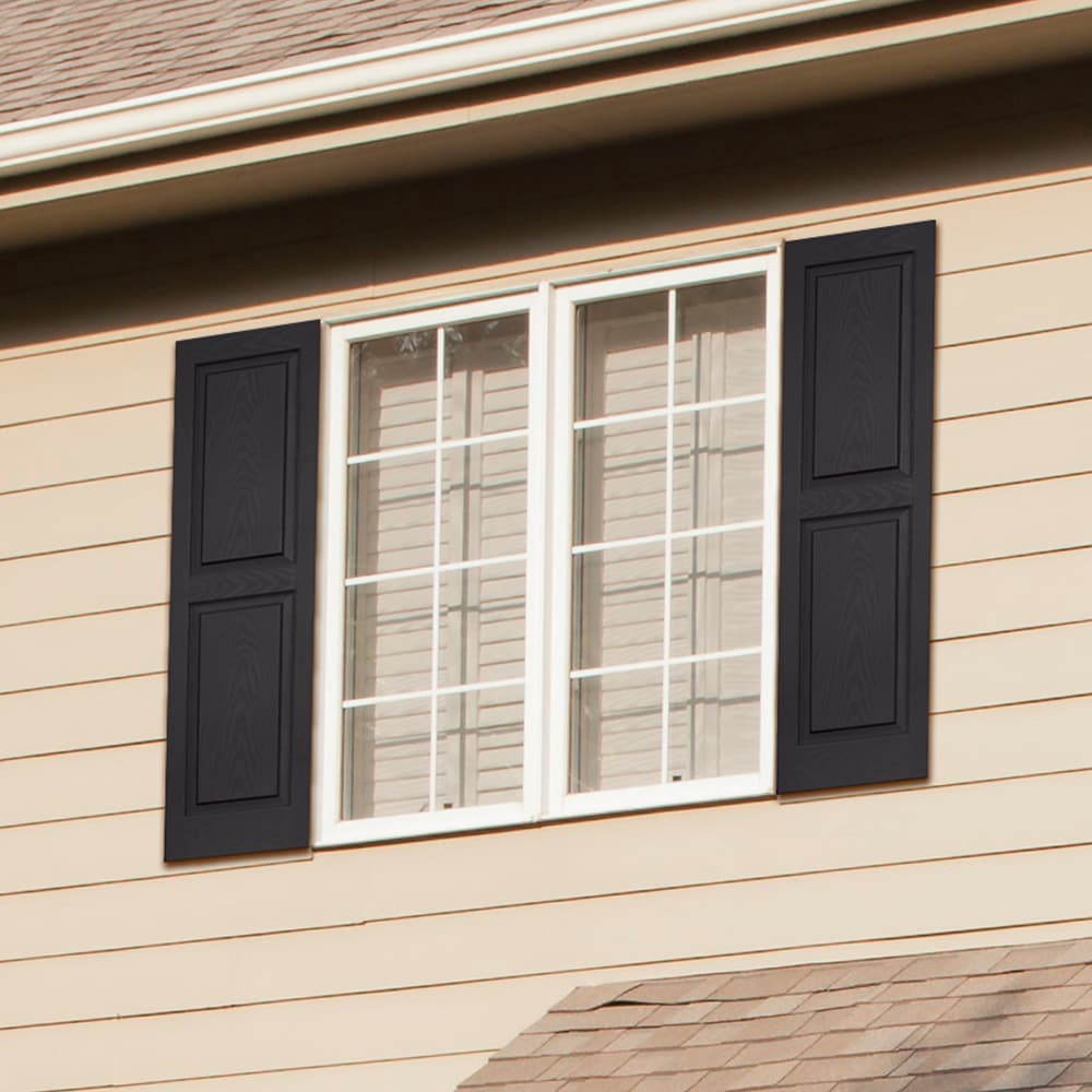 slide 6 of 6, Vantage 14.938-in W x 51-in H Forest Green Raised panel No batten Exterior Shutters ( 2 -Pack ), 1 ct