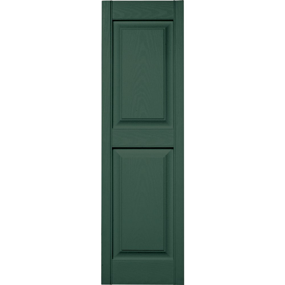 slide 1 of 6, Vantage 14.938-in W x 51-in H Forest Green Raised panel No batten Exterior Shutters ( 2 -Pack ), 1 ct