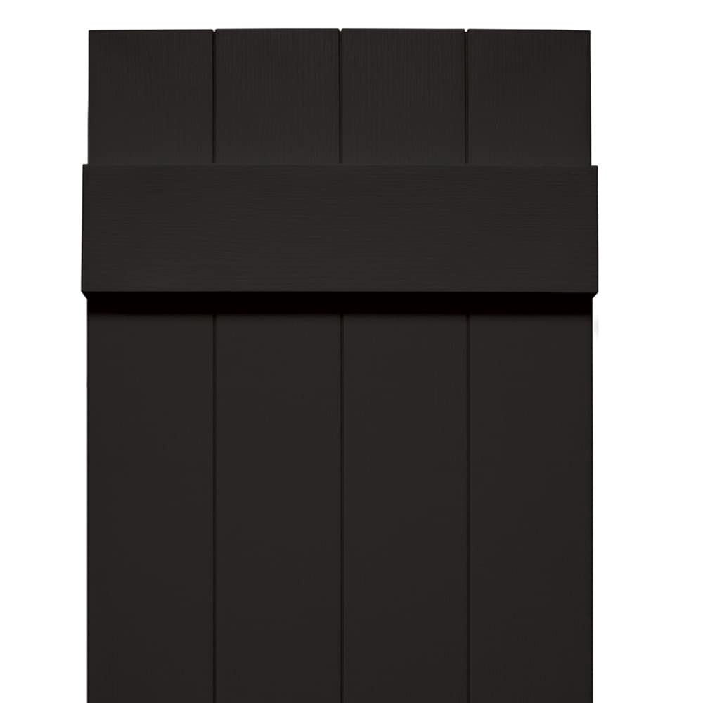 slide 2 of 6, Vantage 13.875-in W x 58.5-in H Black Exterior Shutters (2-Pack), 1 ct