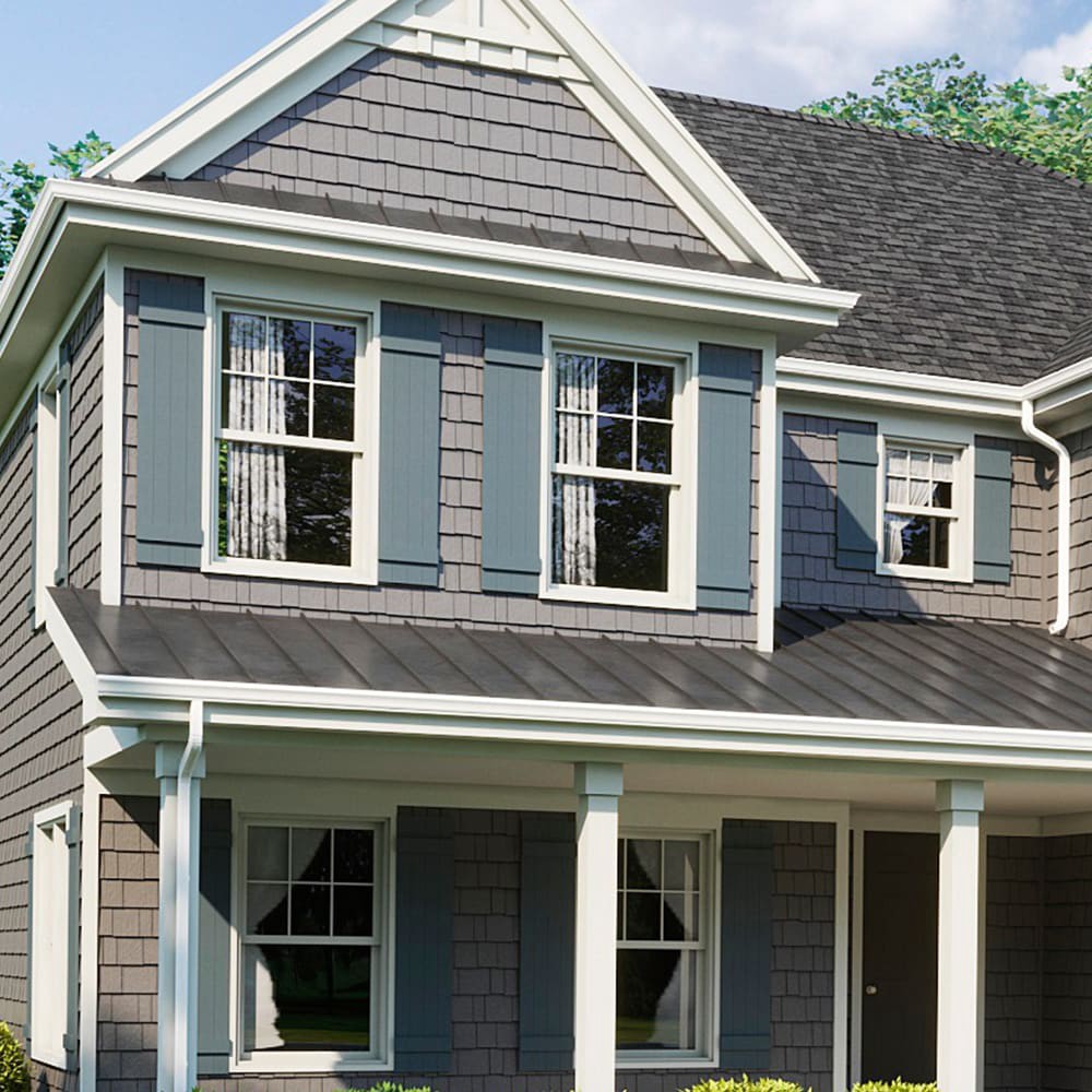 slide 5 of 6, Vantage 13.875-in W x 58.5-in H Black Exterior Shutters (2-Pack), 1 ct