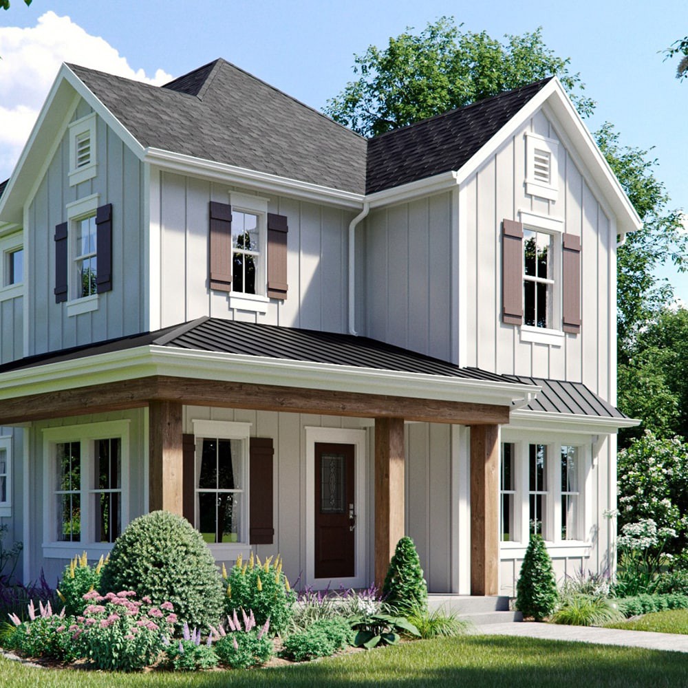 slide 3 of 6, Vantage 13.875-in W x 54.875-in H Black Exterior Shutters (2-Pack), 1 ct