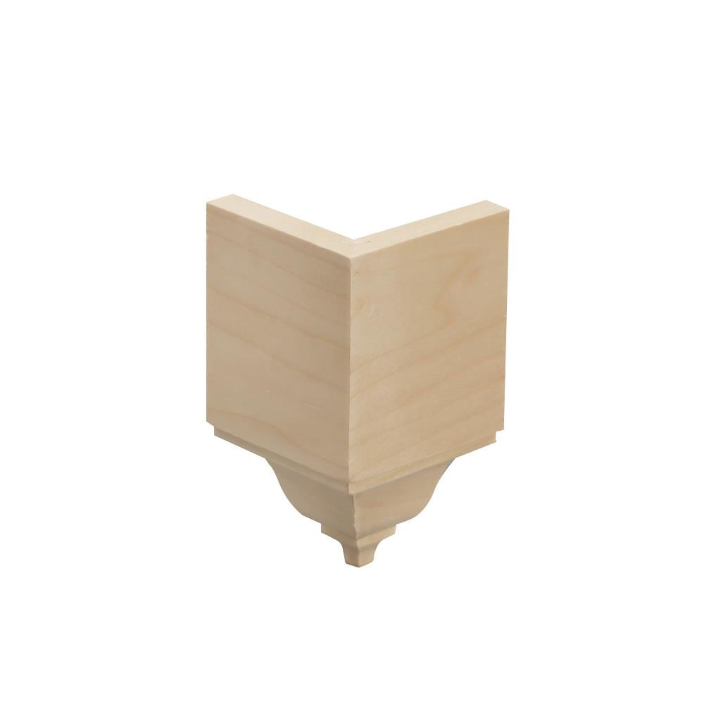 slide 2 of 6, Ornamental Mouldings 5-7/8-in x 2-13/16-in Interior Unfinished 1898 Inside corner Crown Moulding Block, 1 ct