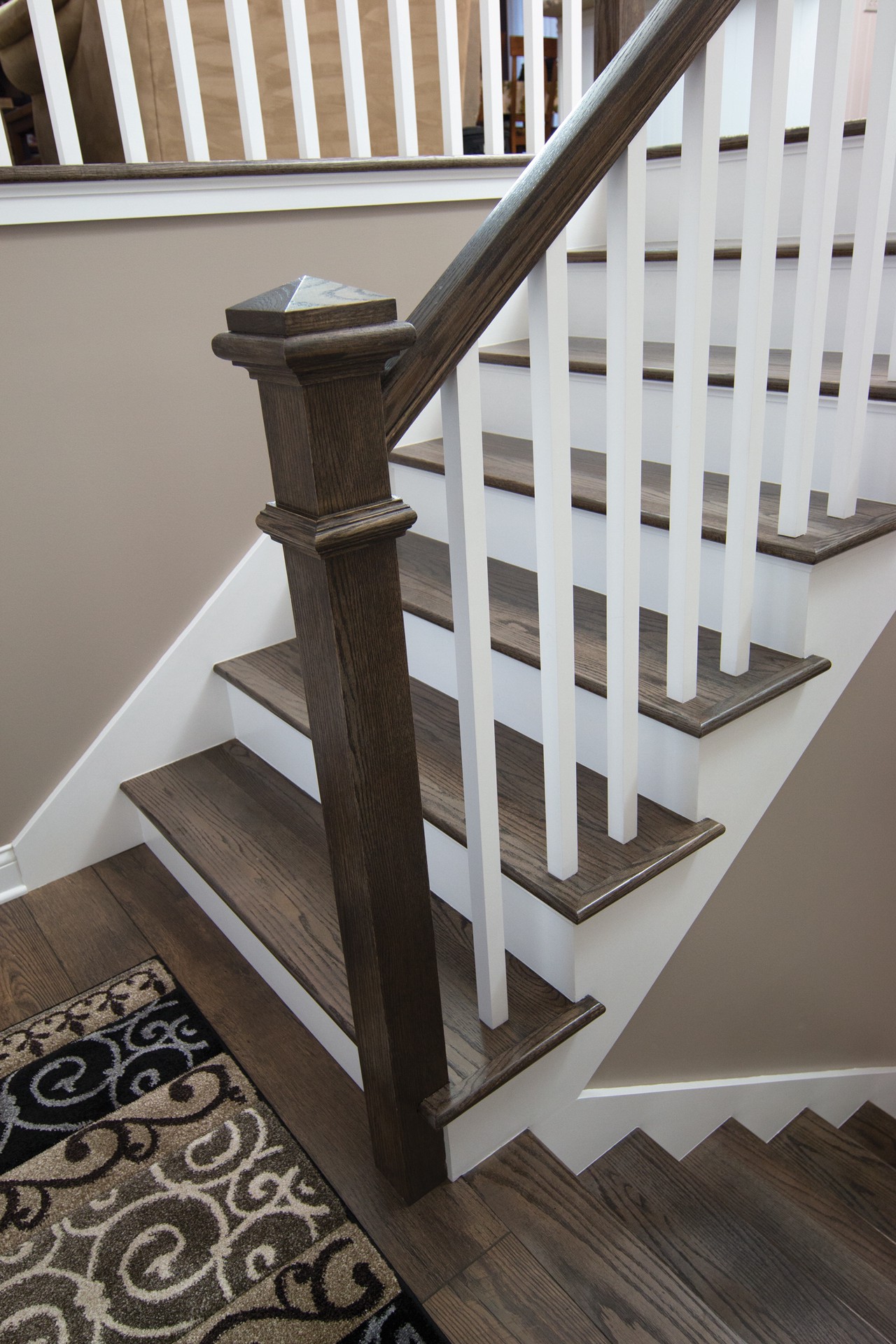 slide 2 of 5, RELIABILT 48.0-in x 11.5-in x 1.03-in Unfinished Red oak Left return Bullnose Stair Tread, 1 ct